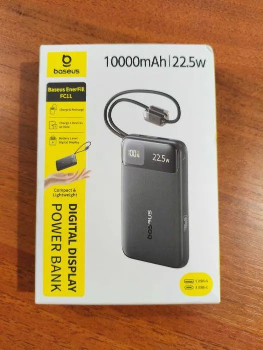 Зовнішній акумулятор (Power Bank) павербанк Baseus EnerFill FC11 10000mAh 22.5W чорний