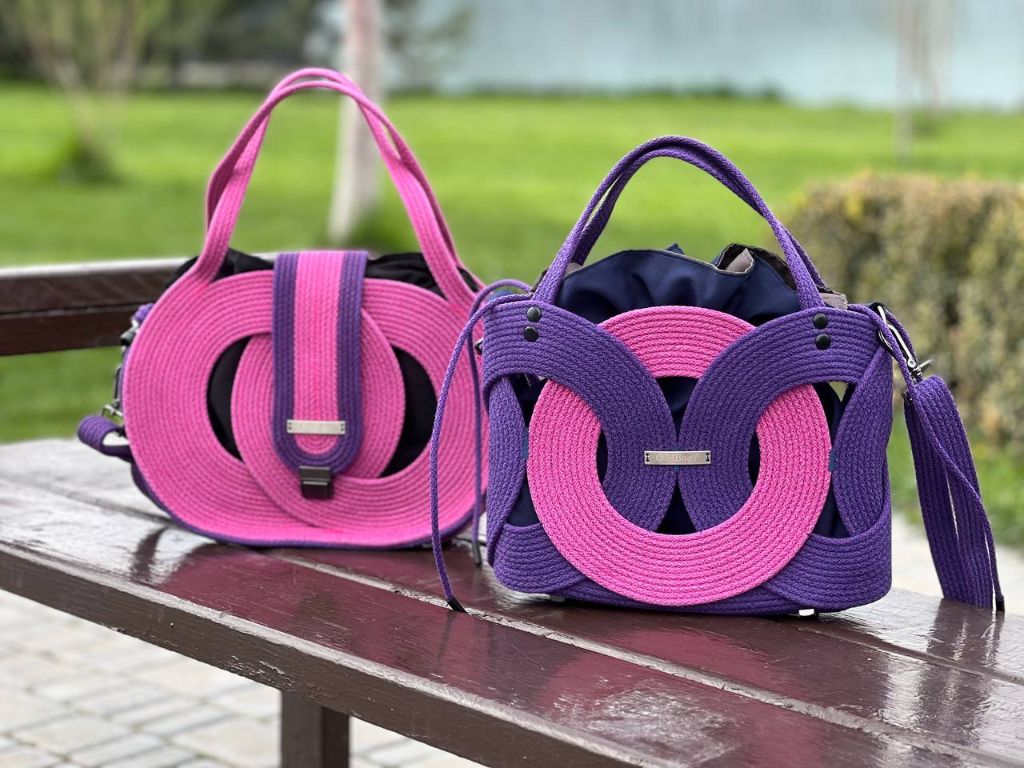 Сумочка Адель, рожево-фіолетова