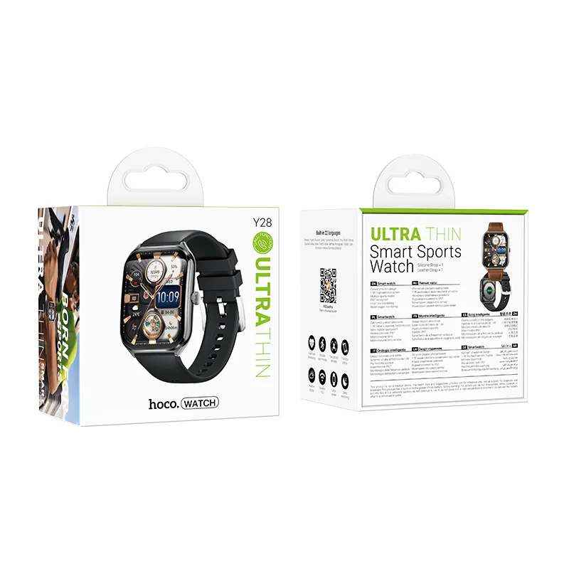 Смарт-годинник HOCO Y28 AMOLED 49mm. 200 mAh. IP67 Smart sports watch (call version) Black