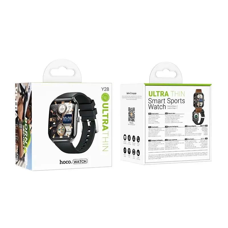 Смарт-годинник HOCO Y28 AMOLED 49mm. 200 mAh. IP67 Smart sports watch (call version) Black