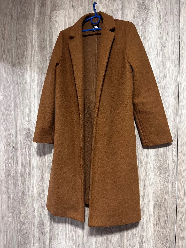 Пальто Zara з карманами без застібок, розмір S/M